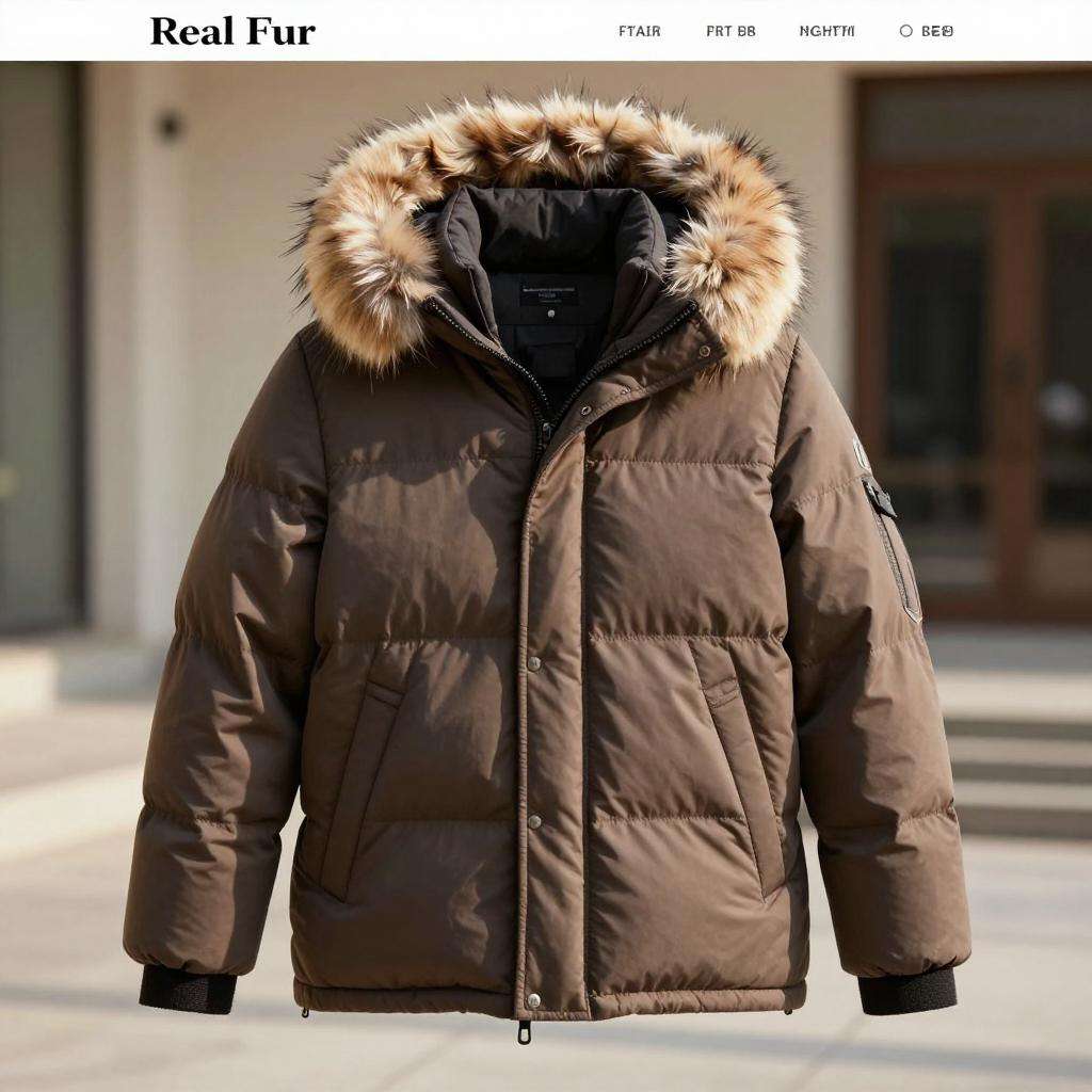 Real Fur Down Jacket 真毛领羽绒服 高端服装行业 品质差异化 Real Fur Down Jacket 真毛领羽绒服 高端服装行业 品质差异化