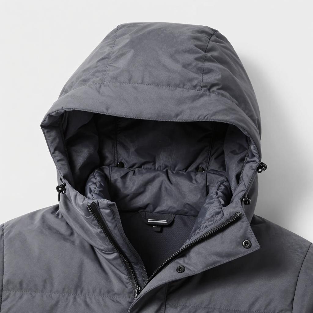 为什么连帽羽绒服在户外服装行业如此火爆？这背后的“帽型差异化”到底有什么秘密？其实，很多消费者还未意识到，一件Hooded Down Jacket（连帽羽绒服）第二张图