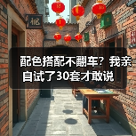 配色搭配不翻车？我亲自试了30套才敢说