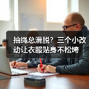抽绳总滑脱？三个小改动让衣服贴身不松垮（图1）