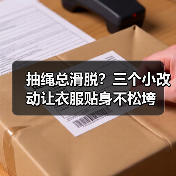 抽绳总滑脱？三个小改动让衣服贴身不松垮（图4）