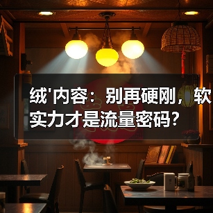 绒'内容:别再硬刚,软实力才是流量密码?(图1) 绒'内容:别再硬刚,软实力才是流量密码?(图1)