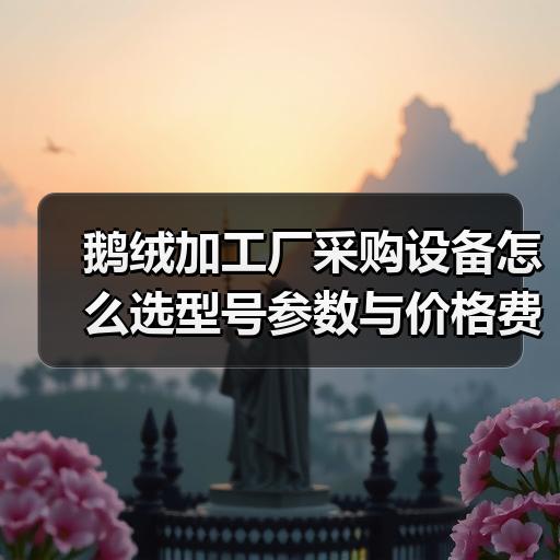 鹅绒加工厂采购设备怎么选型号参数与价格费用解析