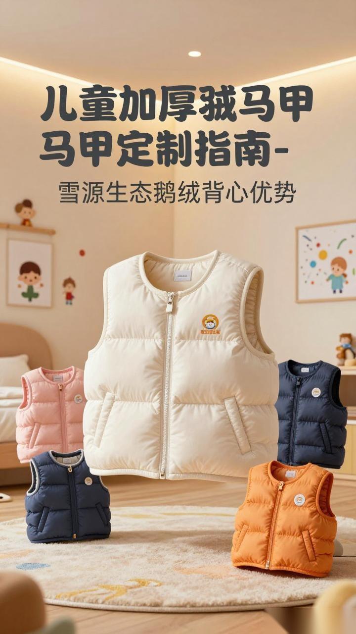 儿童加厚羽绒马甲定制指南-雪源生态鹅绒背心优势(图2) 儿童加厚羽绒马甲定制指南-雪源生态鹅绒背心优势