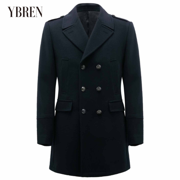 双排扣毛呢大衣：粘纤羊毛混纺与撞色滚边新趋势