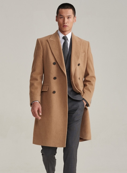 卷边系带毛呢大衣(图2)