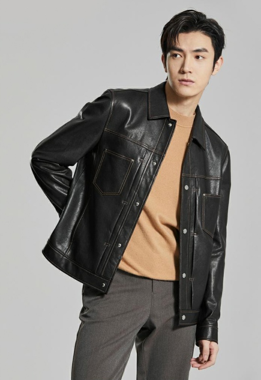  修身皮衣：当细腻皮革邂逅摩登拼接(图2)