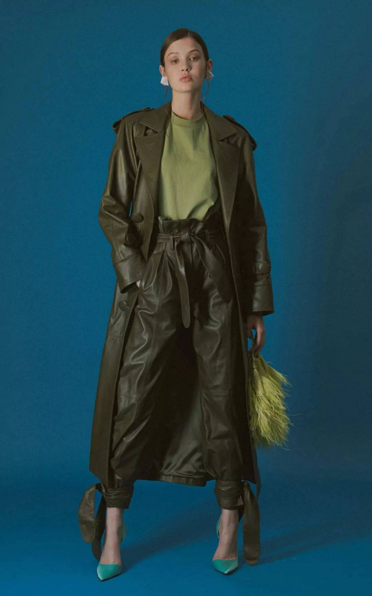 黑色修身风衣外套(图3)